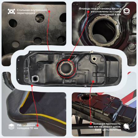 Пластиковый топливный бак SsangYong Actyon (Бензин) 2005-2012 г.в (bolt-on)